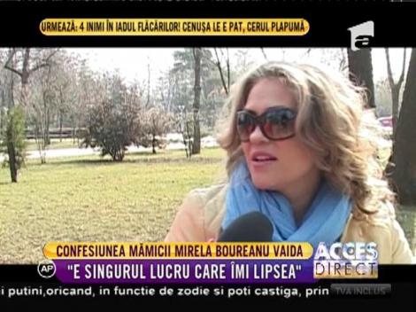 Mirela Boureanu Vaida, interviu emoţionant, în care e mai sinceră ca niciodată: "Era singurul lucru care îmi lipsea"