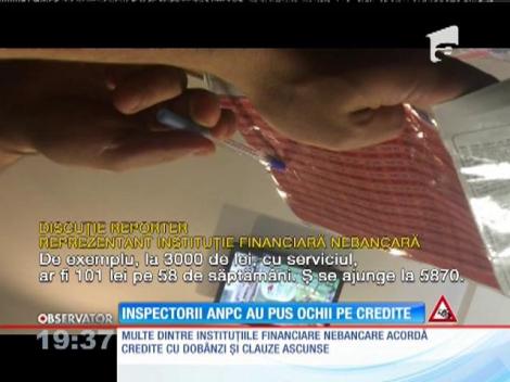 Creditele rapide cu dobânzi uriaşe au intrat în atenţia inspectorilor APC