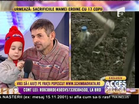 Tatăl celor 8 copii: ”Trăim toți din alocațiile copiilor, 290 de lei”