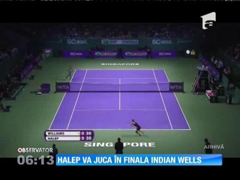 Simona Halep va juca în finala Indian Wells