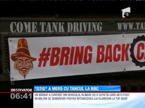 "Stig" a mers cu tancul la BBC