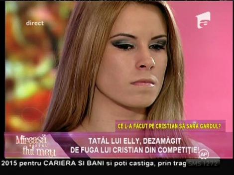 Cristian, criticat în continuare de tatăl lui Elly: Trebuia să lupte, nu să plece aşa!