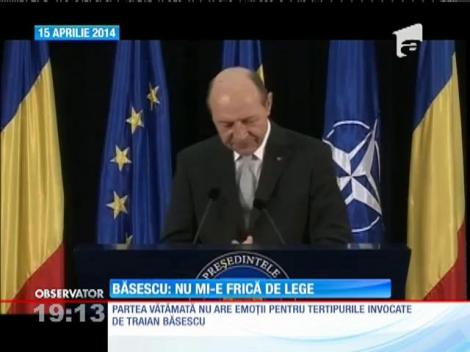 Traian Băsescu, după ieșirea de la Parchetul General: "Mie nu mi-e frică de lege!"