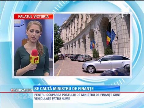 4 persoane, propuse pentru funcția de ministru de Finanţe