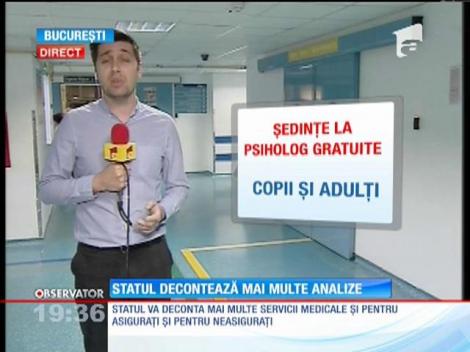 Statul deconează mai multe analize