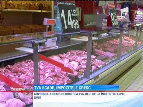 TVA scade, iar impozitele cresc