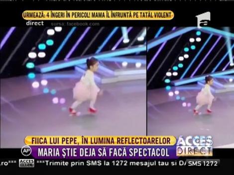 Pepe şi-a dus fata pe scenă! Micuţa Maria nu a părut deloc intimidată!
