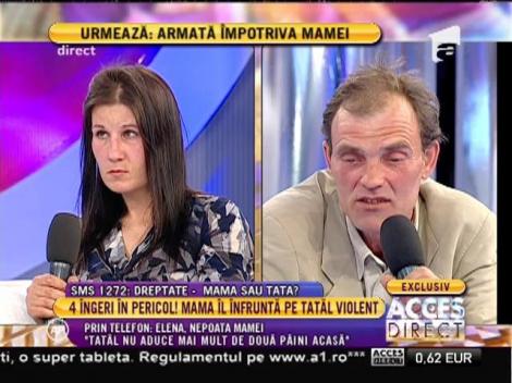 Nepoata femeii terorizate de soţ, din Grădiştea: "Copiii au fugit desculţi la mine acasă!"