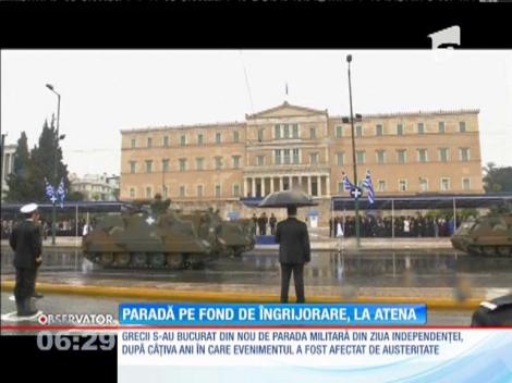 Paradă militară pe fond de îngrijorare, la Atena