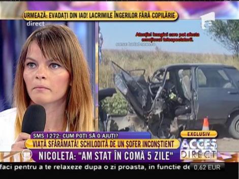 Nicoleta, tânăra mutilată după un accident rutier: "Şoferul a adormit la volan!"