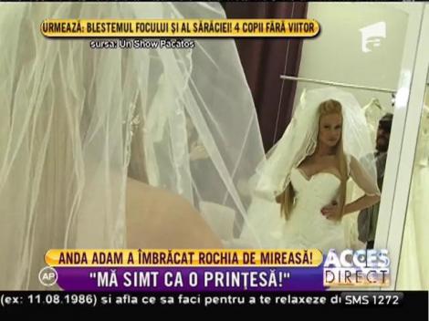 Anda Adam se pregăteşte de nuntă! A îmbrăcat rochia de mireasă!