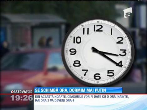 România trece în această noapte la ora de vară