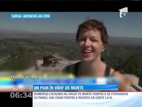 Un pian în vârf de munte