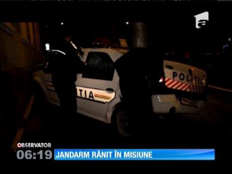 Jandarm rănit în misiune
