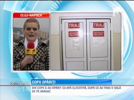 Doi copii au ajuns la spital cu arsuri grave