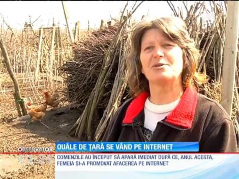 Ouăle de țară se vând pe internet