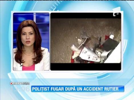 Un poliţist din Mioveni a fugit de la locul accidentului după ce a avariat opt mașini