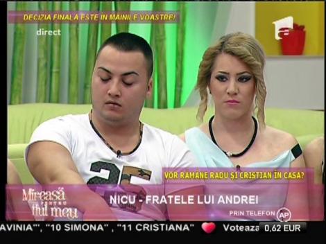 Nicu, fratele lui Andrei, intervenţie spumoasă! Ce i-a transmis doamnei Maria