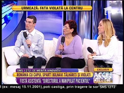 Bătrân cu capul spart, ignorat de asistente