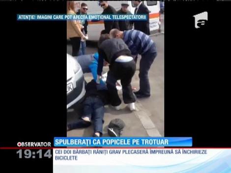 Spulberați ca popicele pe trotuar