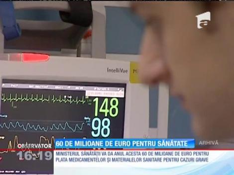 60 de milioane de euro pentru sănătate