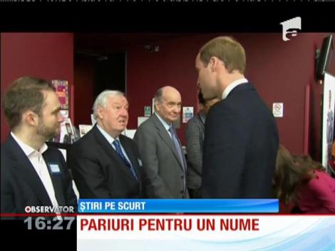 Pariuri pentru numele pe care îl va purta bebelușul nenăscut al ducesei de Cambridge