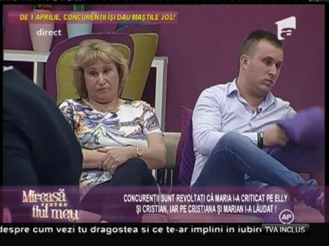 Concurenţii sunt revoltaţi că Maria i-a criticat pe Elly şi Cristian!