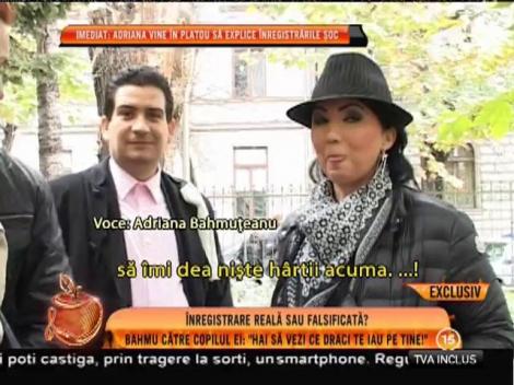 Șocant! Înregistrarea în care Adriana Bahmuțeanu își apostrofează extrem de dur propriul copilul