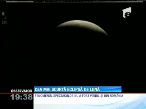 Cea mai scurtă eclipsă de Lună