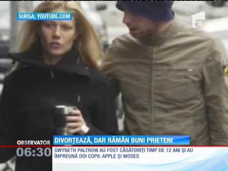 Gwyneth Paltrow şi solistul trupei Coldplay, la final de mariaj