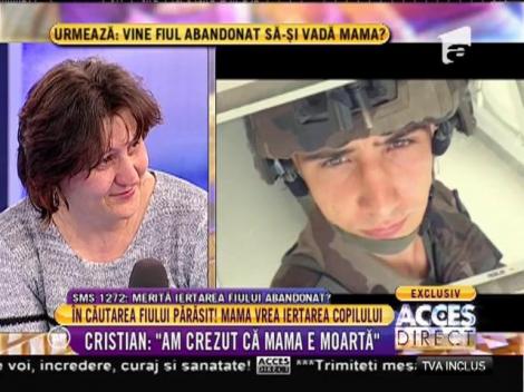 Cristian, mesaj emiționant celei care i-a dat viață și abandonat în voia sorții