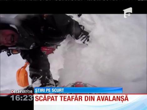 Canadian scăpat teafăr din avalanșă