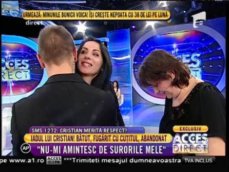 Cristian își revede sora mai mare după ani de căutări