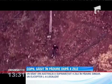 Copil găsit în pădure după 4 zile