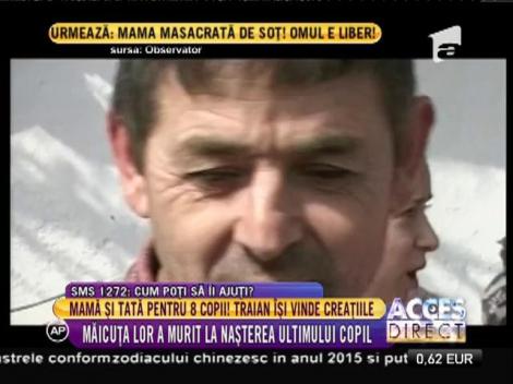 Mamă și tată pentru 8 copii, Traian își vinde creațiile