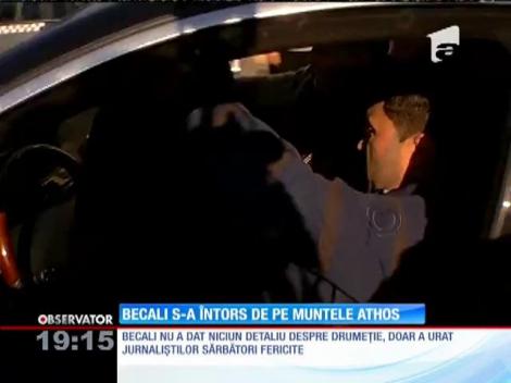 Gigi Becali s-a întors căit şi hotărât de pe Muntele Athos