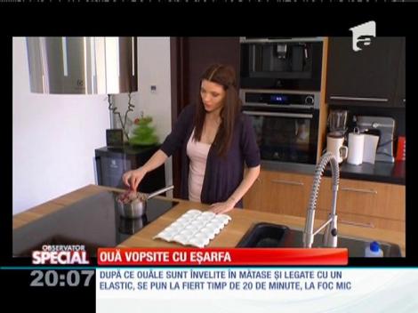 SPECIAL! Ouă vopsite cu eşarfa