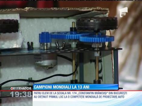Micii inventatori! Patru puşti din Bucureşti au devenit campioni mondiali după ce realizat o maşină de jucărie