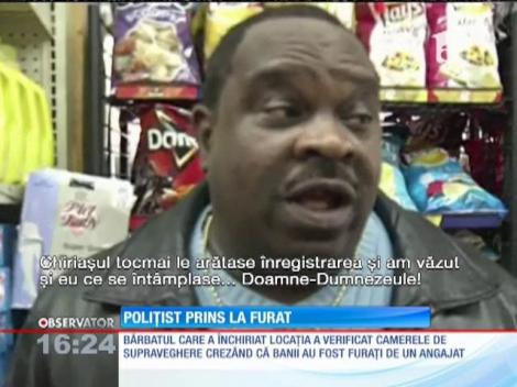 Poliţist prins la furat