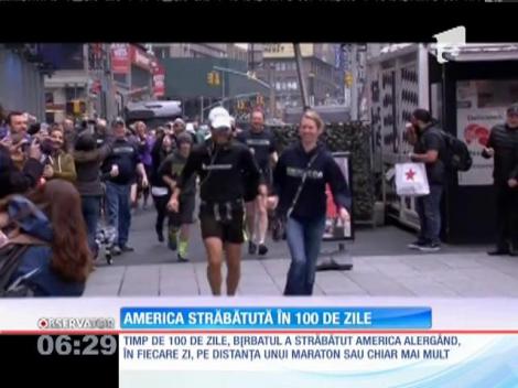 A străbătut America alergând, în fiecare zi, pe distanţa unui maraton sau chiar mai mult