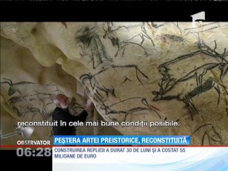 Peștera unde s-au descoperit picturi rupestre create cu zeci de mii de ani în urmă, reconstituită
