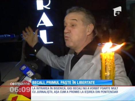 Gigi Becali, primul Paște în libertate