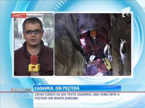 Cadavru găsit într-o peşteră din Hunedoara