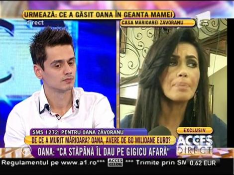 Oana Zăvoranu, declarații șocante: "Ca stăpână îl dau afară pe Gigicu!"