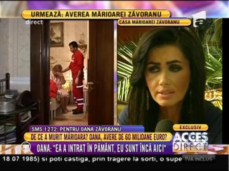 Oana Zăvoranu, declarații și gesturi incredibile: "Mărioara a intrat în pământ, eu sunt încă aici!"