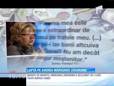 Luptă pe averea Mărioarei Zăvoranu