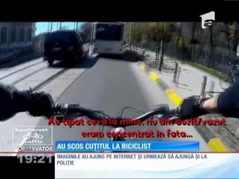 Au scos cuțitul la biciclist