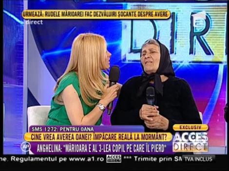 Anghelina: "Mărioara e al 3-lea copil pe care îl pierd"