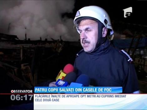 Patru copii puteau au fost salvați dintr-un incendiu în ultima clipă