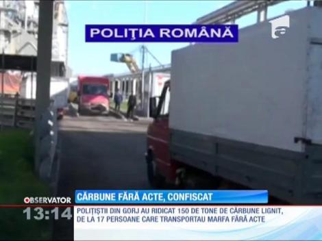 150 de tone de cărbune au fost confiscate de poliţiştii din Gorj